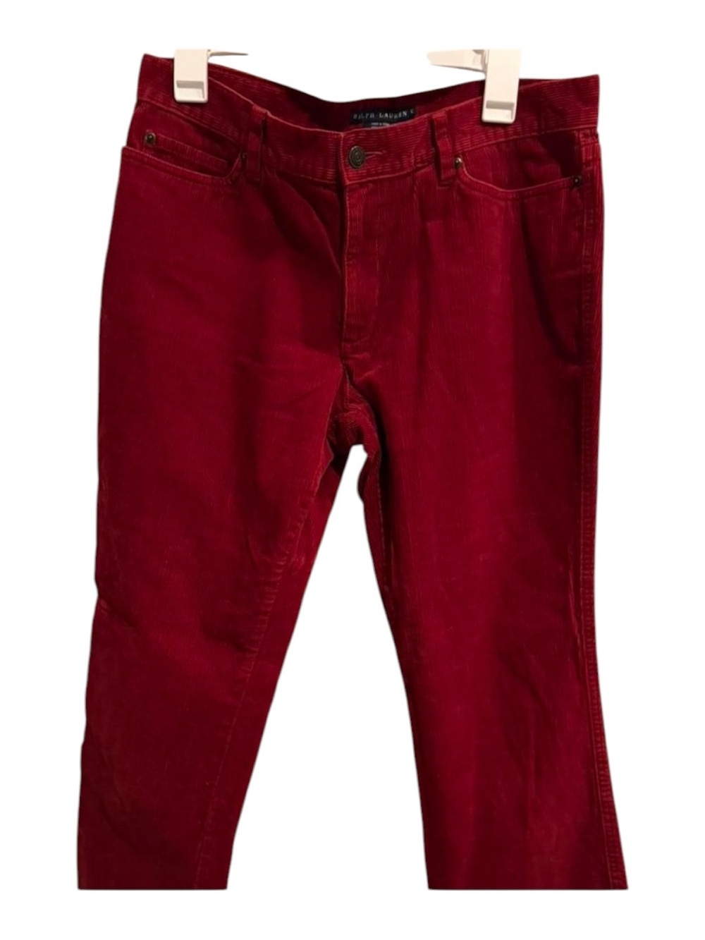Vintage 90s/Y2K Ralph Lauren True Red Corduroy Straight Leg Pants – Size 12